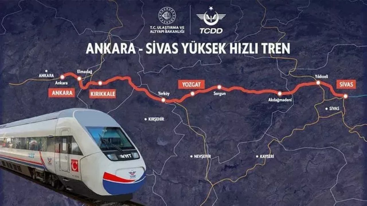 Ankara – Sivas Yüksek Hızlı Tren Hattı Açıldı! YHT Seferlere başlıyor! Ankara – Sivas Arası Ulaşım 2 Hafta Ücretsiz Mi?