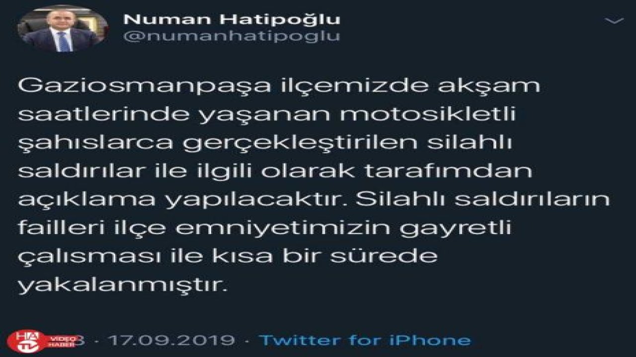 Gaziosmanpaşa Kaymakamı yaşanan saldırılarla ilgili açıklama yapacağını duyurdu