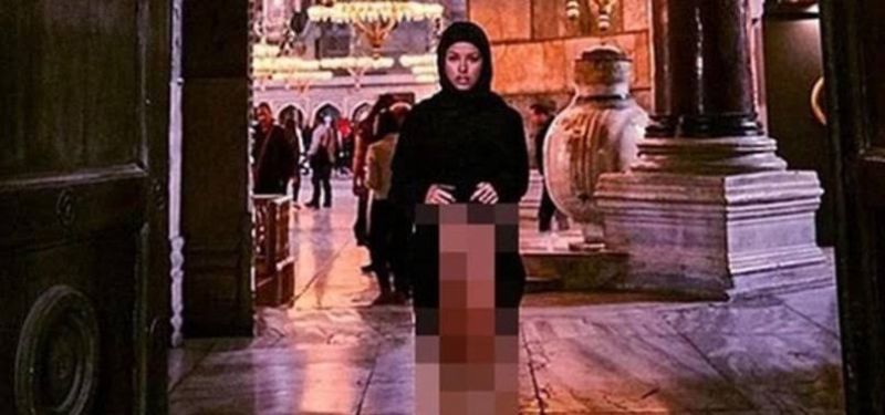 Camide Kıyafetsiz Poz Verdi, Türk Bayrağının Üzerine Yattı: Soruşturma Başlatıldı