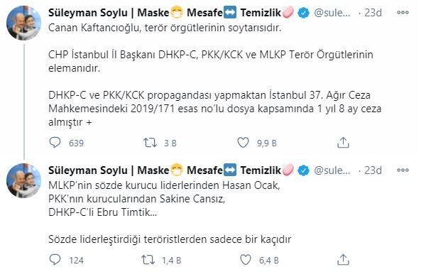 Süleyman Soylu'dan Boğaziçi eylemlerine katılan Canan Kaftancıoğlu'na sert sözler:"Terör örgütlerinin soytarısıdır"