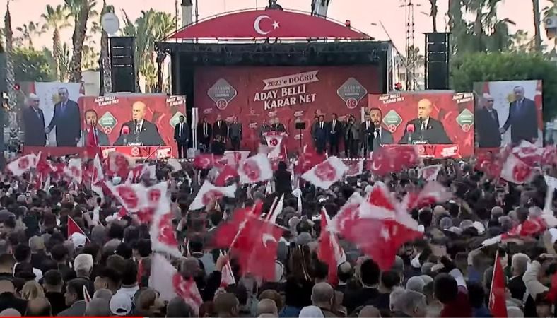 MHP’nin Mersin Mitingi: Bahçeli'den CHP ve 6'lı Masaya Sert Sözler...